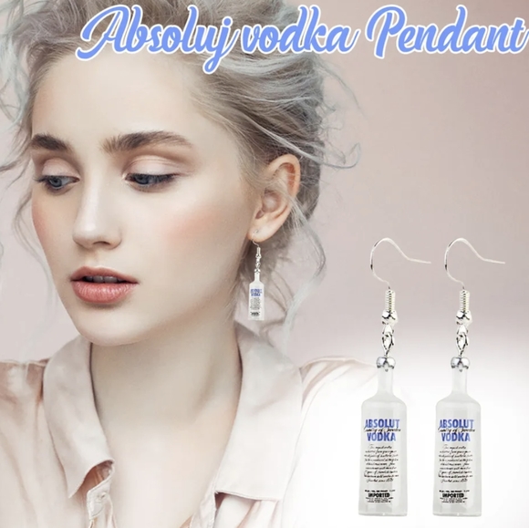Absolut Vodka🍸Novelty Hook Earrings - Picture 1 of 7